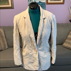 Savannah Beige Linen Blazer
